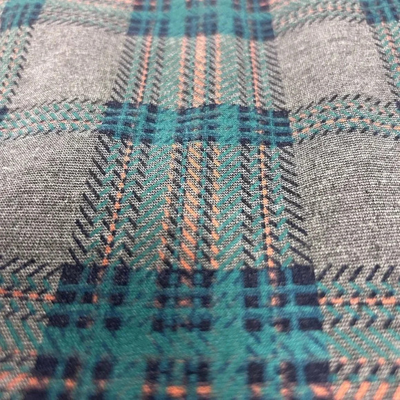 J.O.A. Roseanna Grey/Teal Plaid Flounce Sleeve Mini Short Dress Twee Ruffles - Picture 9 of 13